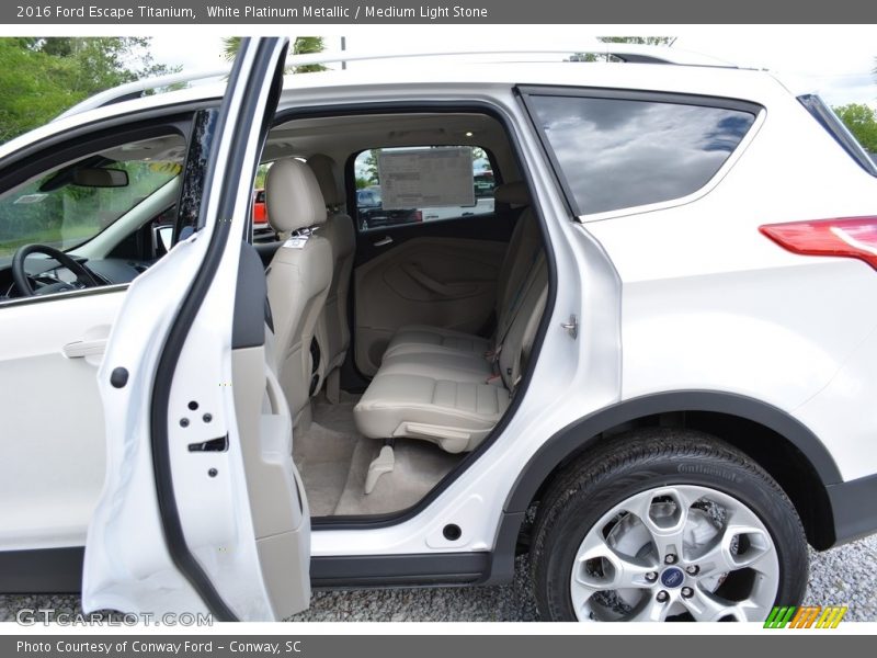 White Platinum Metallic / Medium Light Stone 2016 Ford Escape Titanium