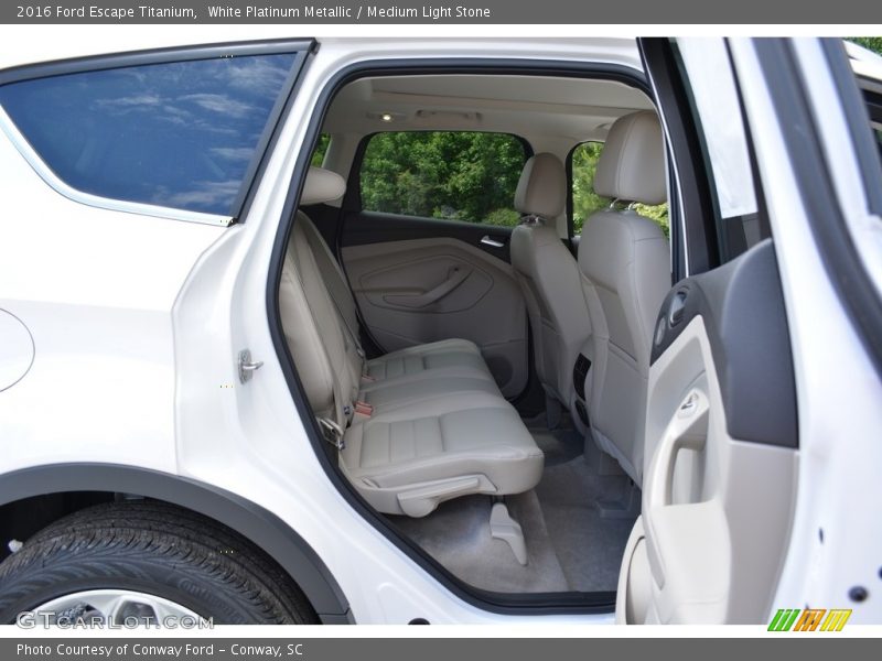 White Platinum Metallic / Medium Light Stone 2016 Ford Escape Titanium