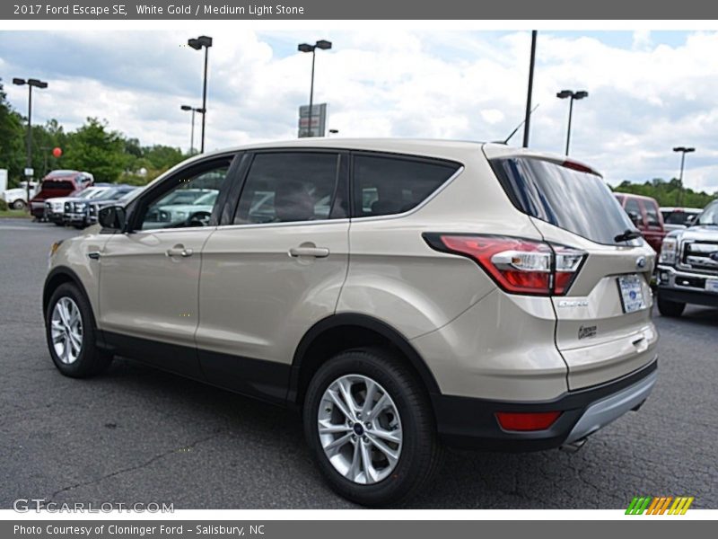 White Gold / Medium Light Stone 2017 Ford Escape SE