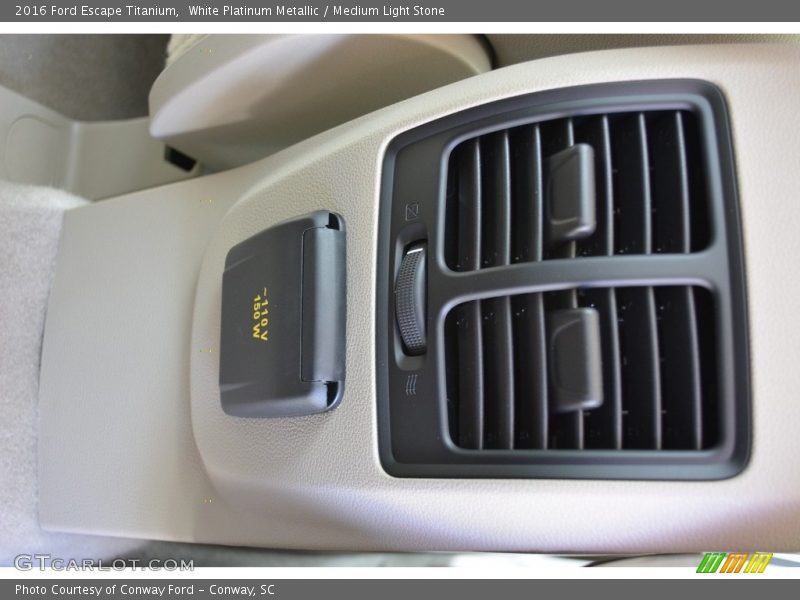 White Platinum Metallic / Medium Light Stone 2016 Ford Escape Titanium