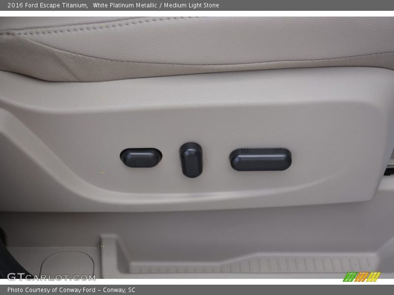 White Platinum Metallic / Medium Light Stone 2016 Ford Escape Titanium
