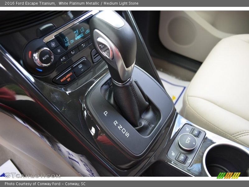 White Platinum Metallic / Medium Light Stone 2016 Ford Escape Titanium