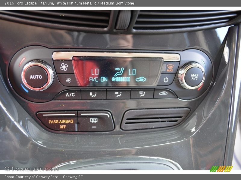 White Platinum Metallic / Medium Light Stone 2016 Ford Escape Titanium