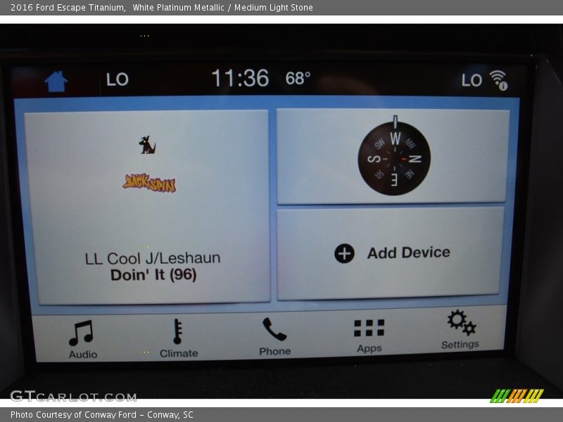 White Platinum Metallic / Medium Light Stone 2016 Ford Escape Titanium