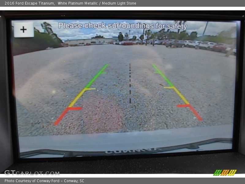 White Platinum Metallic / Medium Light Stone 2016 Ford Escape Titanium