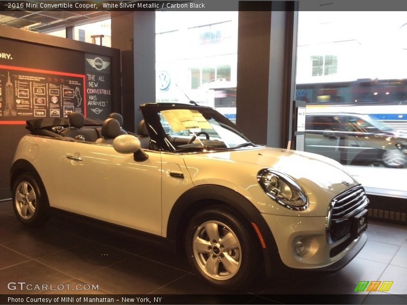 White Silver Metallic / Carbon Black 2016 Mini Convertible Cooper