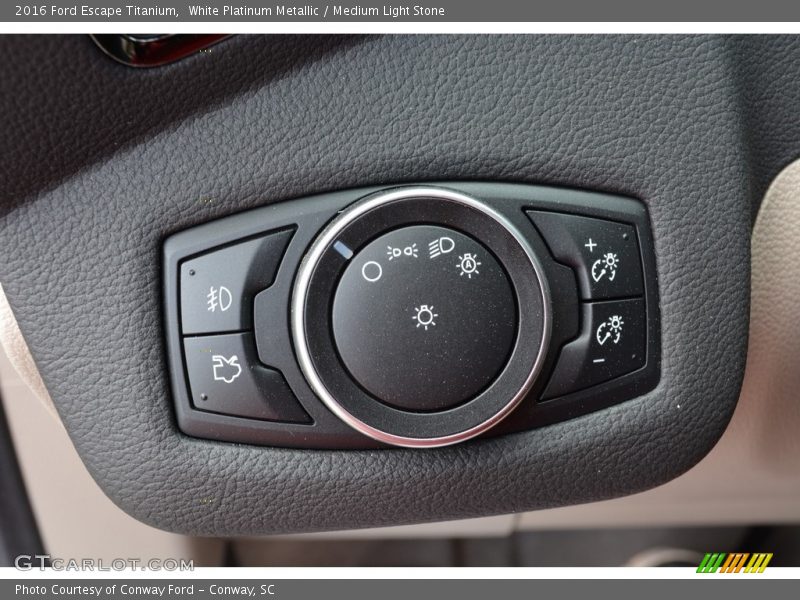 White Platinum Metallic / Medium Light Stone 2016 Ford Escape Titanium