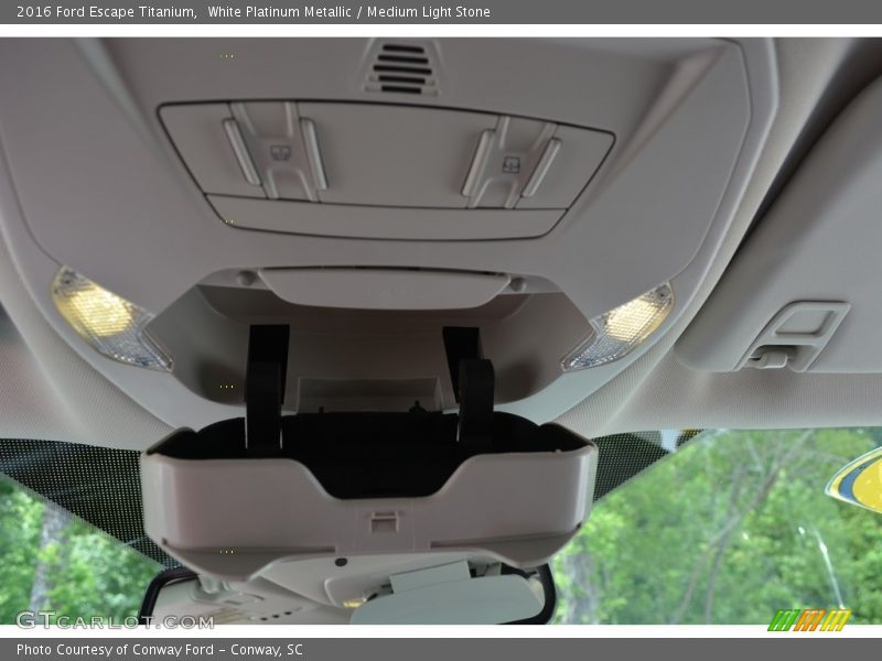 White Platinum Metallic / Medium Light Stone 2016 Ford Escape Titanium