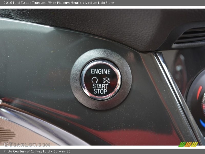 White Platinum Metallic / Medium Light Stone 2016 Ford Escape Titanium