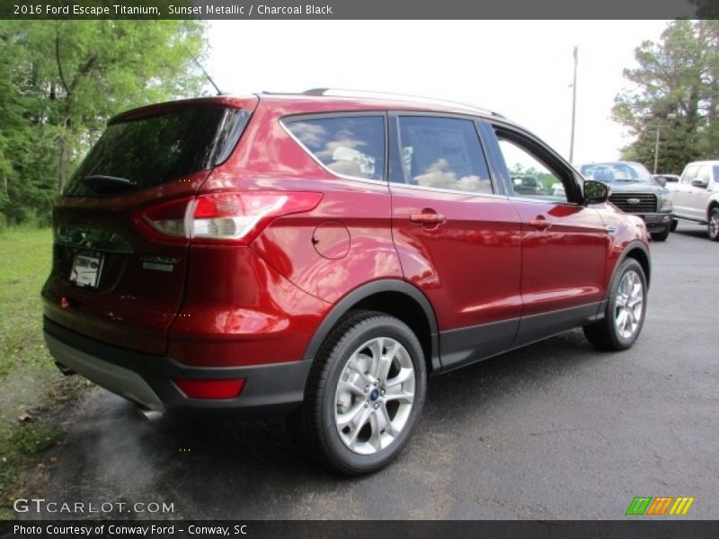 Sunset Metallic / Charcoal Black 2016 Ford Escape Titanium