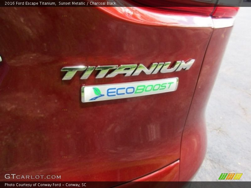 Sunset Metallic / Charcoal Black 2016 Ford Escape Titanium