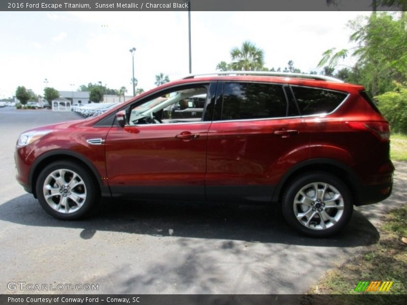 Sunset Metallic / Charcoal Black 2016 Ford Escape Titanium