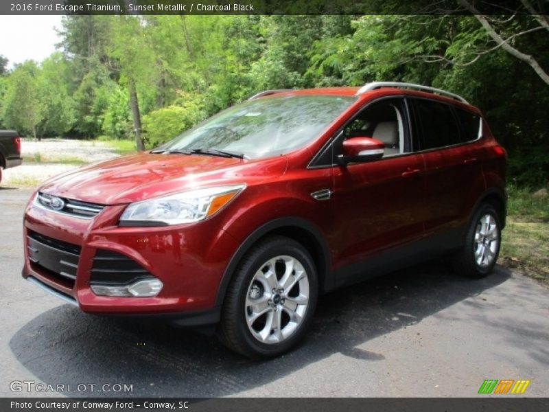Sunset Metallic / Charcoal Black 2016 Ford Escape Titanium