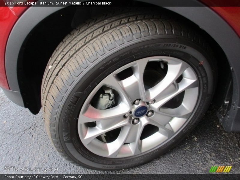 Sunset Metallic / Charcoal Black 2016 Ford Escape Titanium
