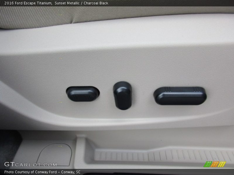 Sunset Metallic / Charcoal Black 2016 Ford Escape Titanium