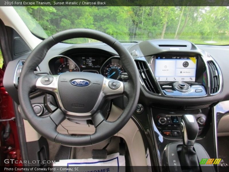 Sunset Metallic / Charcoal Black 2016 Ford Escape Titanium
