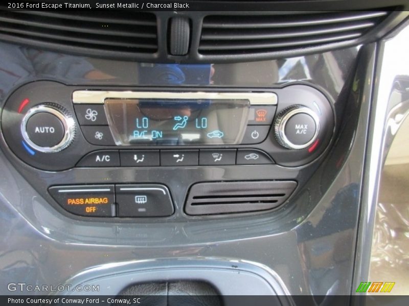 Sunset Metallic / Charcoal Black 2016 Ford Escape Titanium