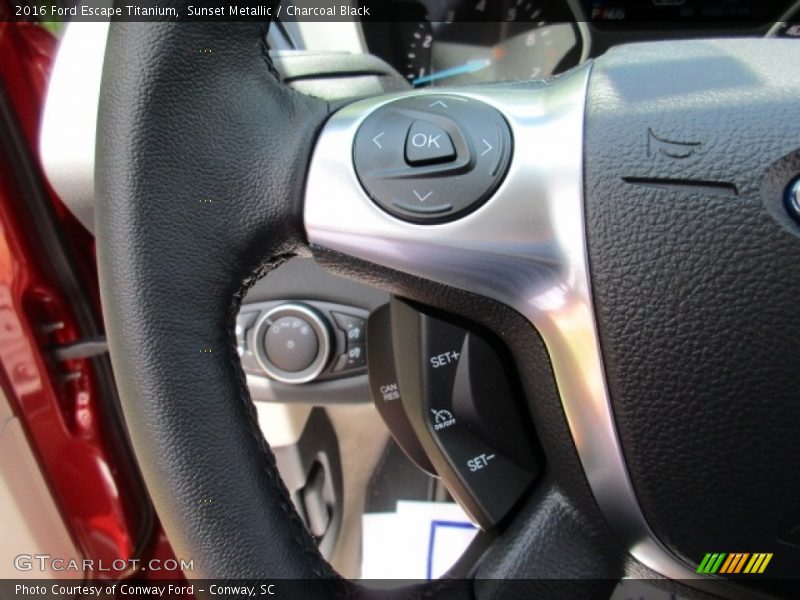 Sunset Metallic / Charcoal Black 2016 Ford Escape Titanium