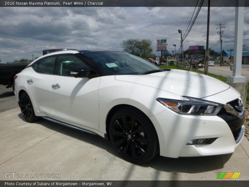 Pearl White / Charcoal 2016 Nissan Maxima Platinum