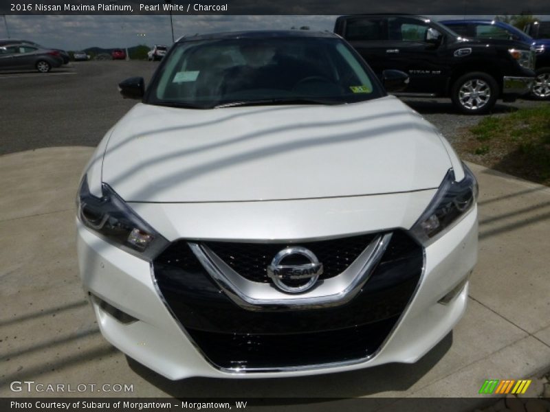 Pearl White / Charcoal 2016 Nissan Maxima Platinum