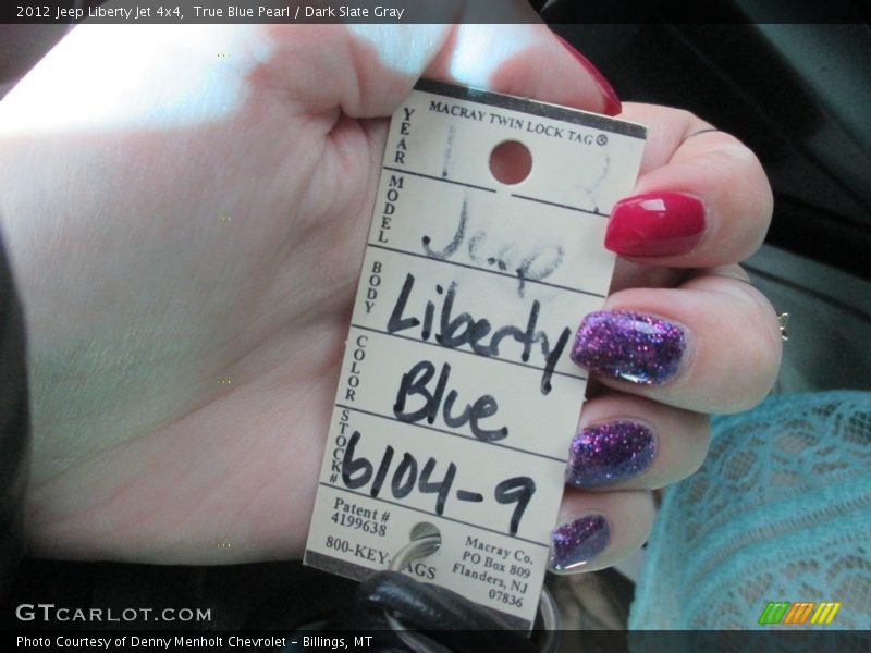 True Blue Pearl / Dark Slate Gray 2012 Jeep Liberty Jet 4x4
