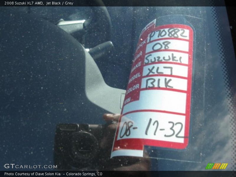 Jet Black / Grey 2008 Suzuki XL7 AWD