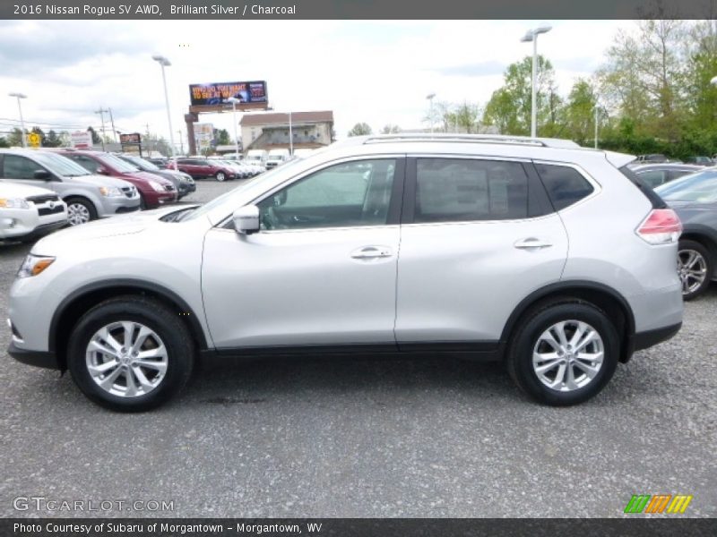 Brilliant Silver / Charcoal 2016 Nissan Rogue SV AWD