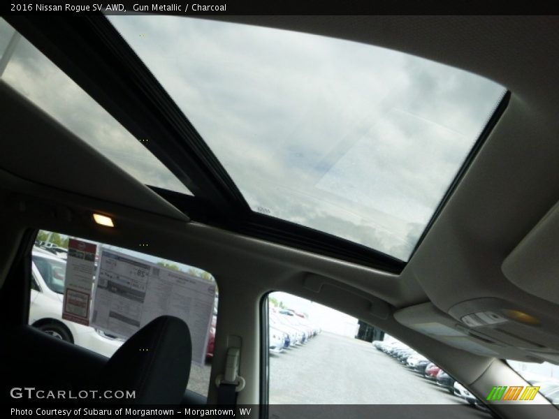 Gun Metallic / Charcoal 2016 Nissan Rogue SV AWD