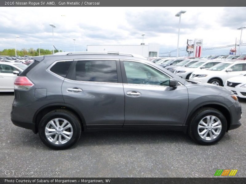 Gun Metallic / Charcoal 2016 Nissan Rogue SV AWD