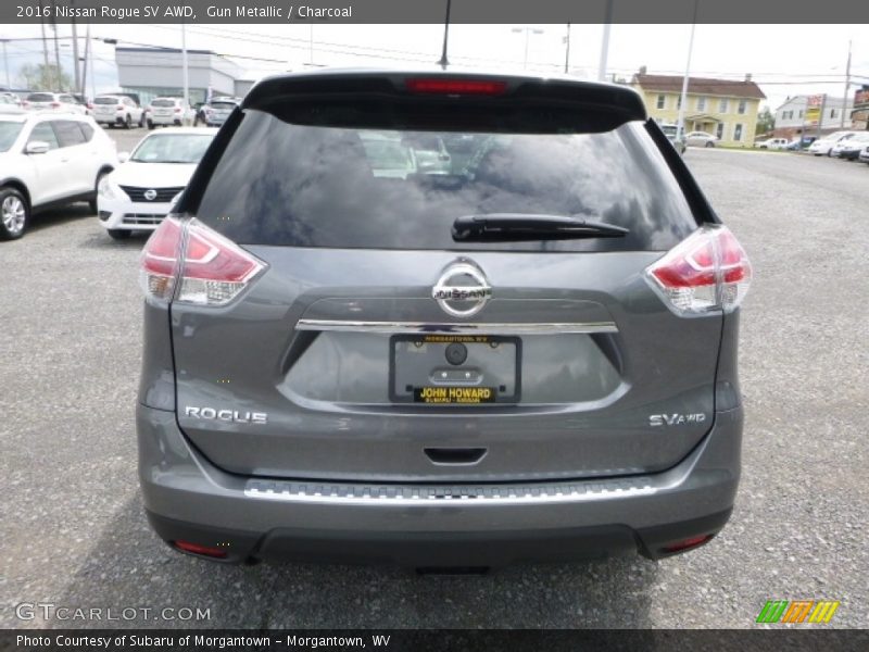 Gun Metallic / Charcoal 2016 Nissan Rogue SV AWD