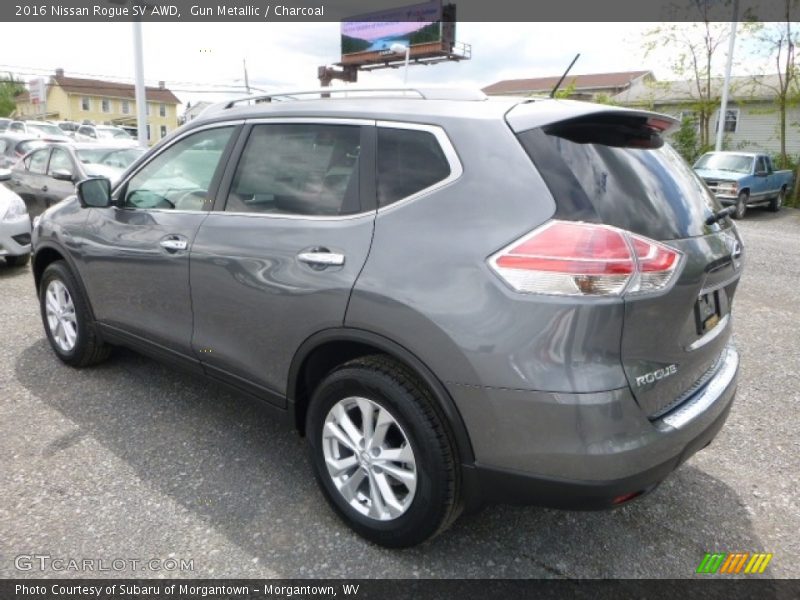 Gun Metallic / Charcoal 2016 Nissan Rogue SV AWD