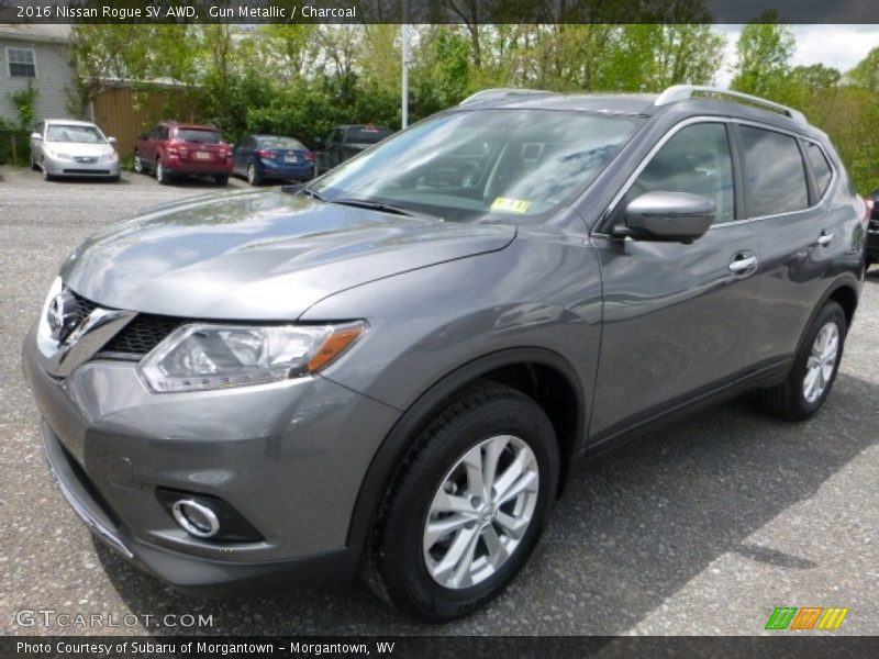 Gun Metallic / Charcoal 2016 Nissan Rogue SV AWD