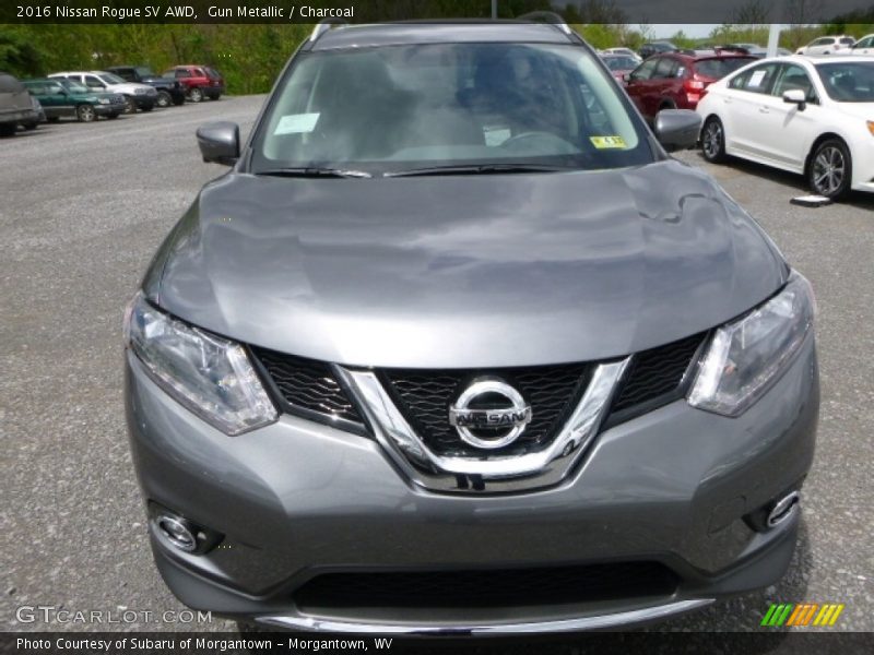 Gun Metallic / Charcoal 2016 Nissan Rogue SV AWD