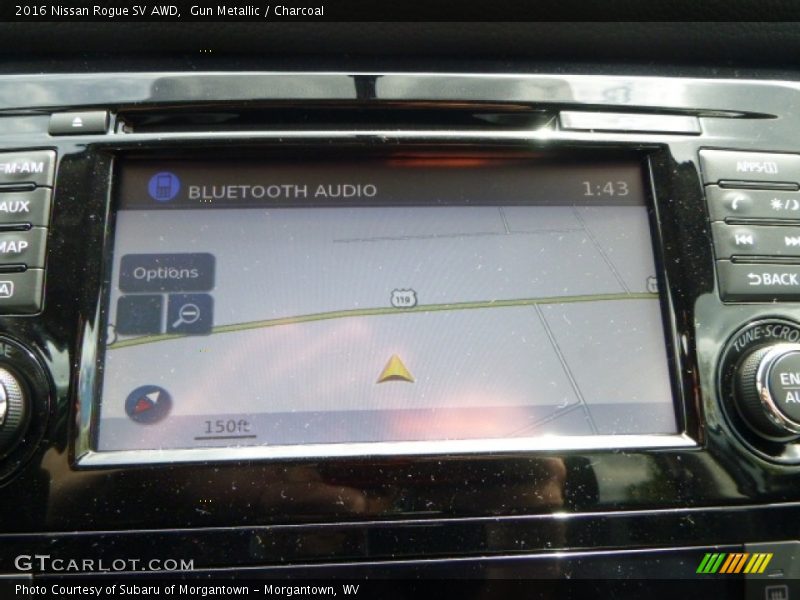 Gun Metallic / Charcoal 2016 Nissan Rogue SV AWD