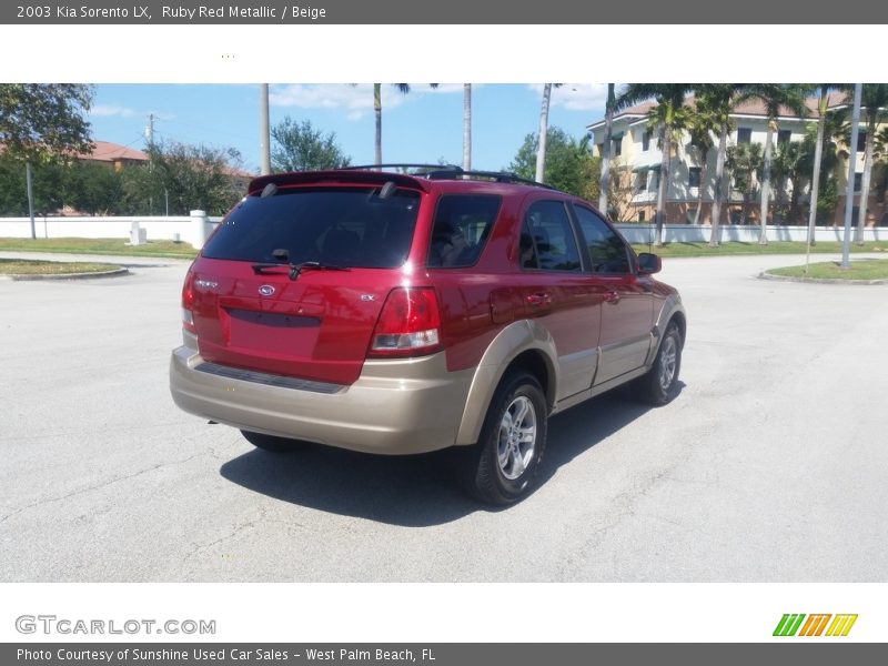 Ruby Red Metallic / Beige 2003 Kia Sorento LX