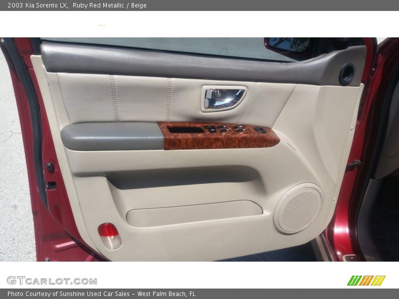 Ruby Red Metallic / Beige 2003 Kia Sorento LX