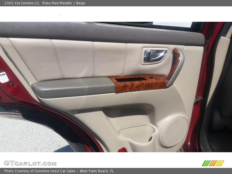 Ruby Red Metallic / Beige 2003 Kia Sorento LX