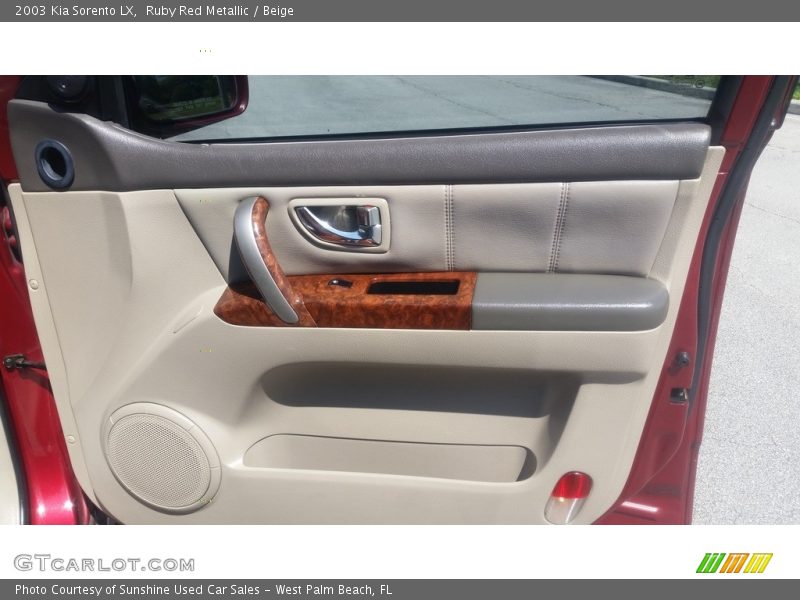 Ruby Red Metallic / Beige 2003 Kia Sorento LX