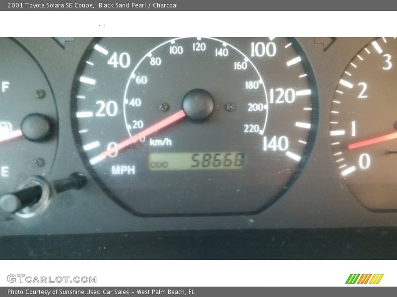 Black Sand Pearl / Charcoal 2001 Toyota Solara SE Coupe