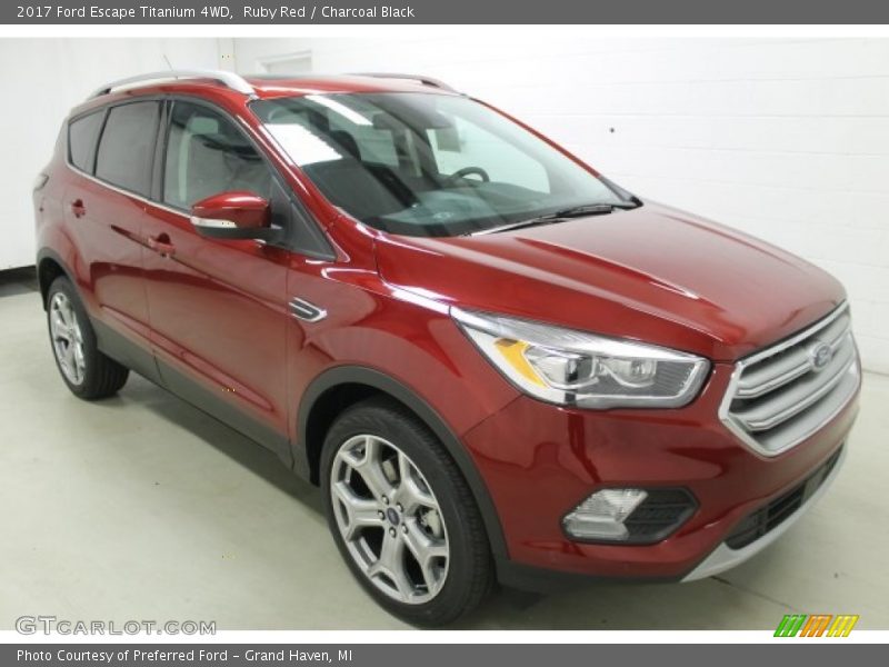 Ruby Red / Charcoal Black 2017 Ford Escape Titanium 4WD