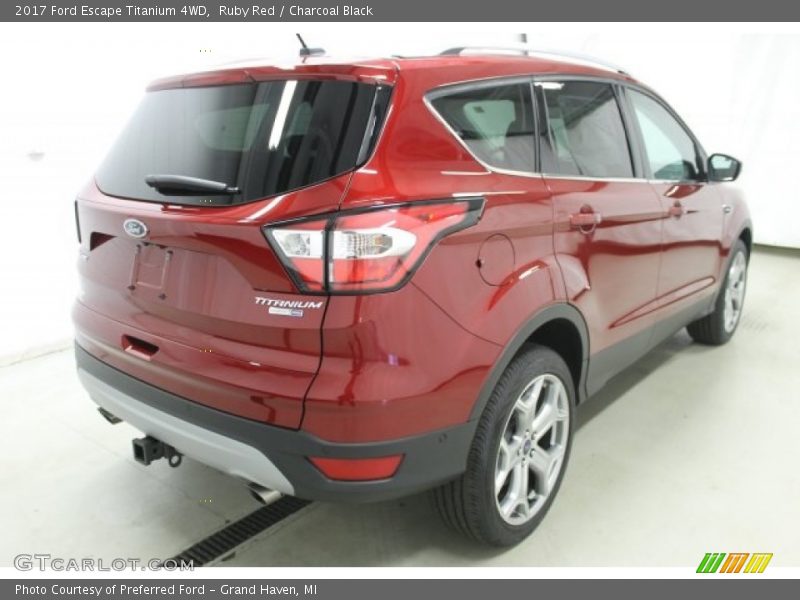 Ruby Red / Charcoal Black 2017 Ford Escape Titanium 4WD