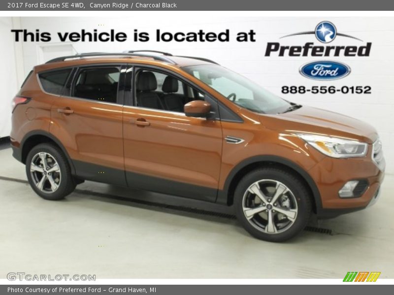 Canyon Ridge / Charcoal Black 2017 Ford Escape SE 4WD