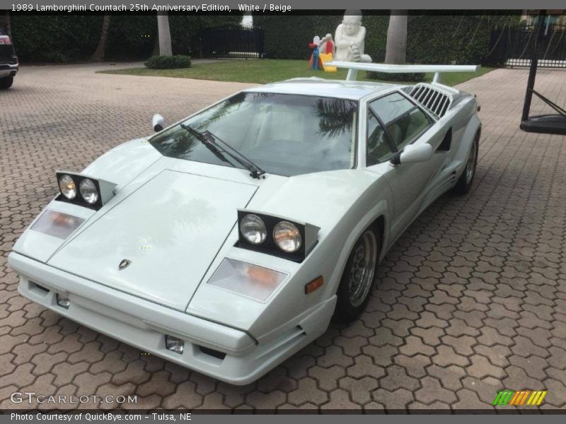 White / Beige 1989 Lamborghini Countach 25th Anniversary Edition