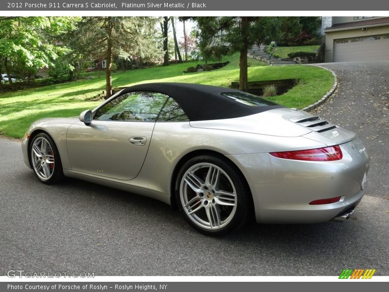 Platinum Silver Metallic / Black 2012 Porsche 911 Carrera S Cabriolet