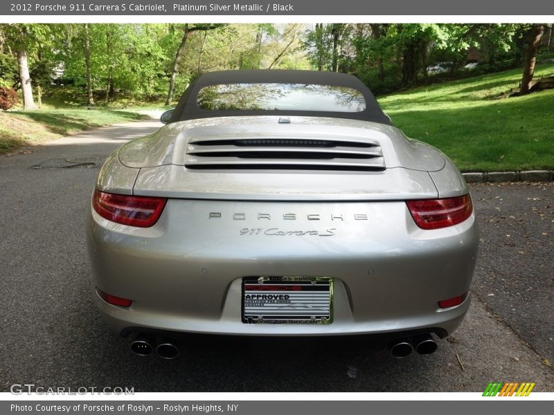 Platinum Silver Metallic / Black 2012 Porsche 911 Carrera S Cabriolet