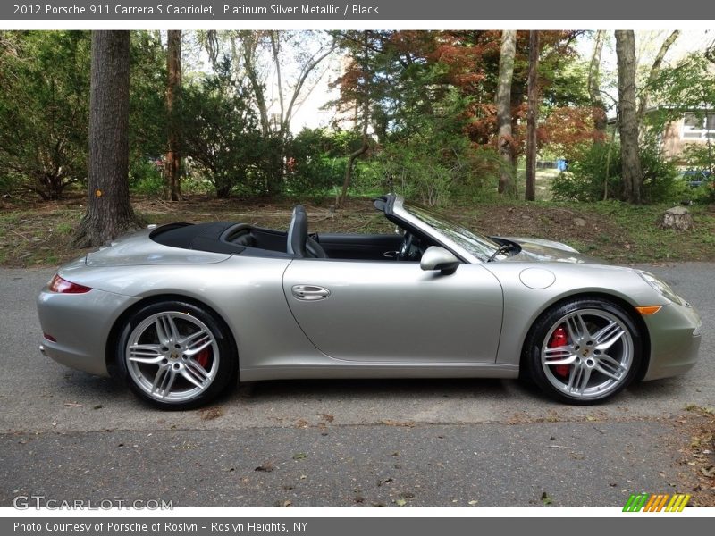 Platinum Silver Metallic / Black 2012 Porsche 911 Carrera S Cabriolet