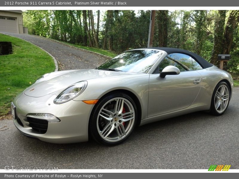 Platinum Silver Metallic / Black 2012 Porsche 911 Carrera S Cabriolet