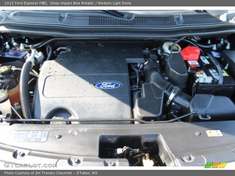 Deep Impact Blue Metallic / Medium Light Stone 2013 Ford Explorer FWD