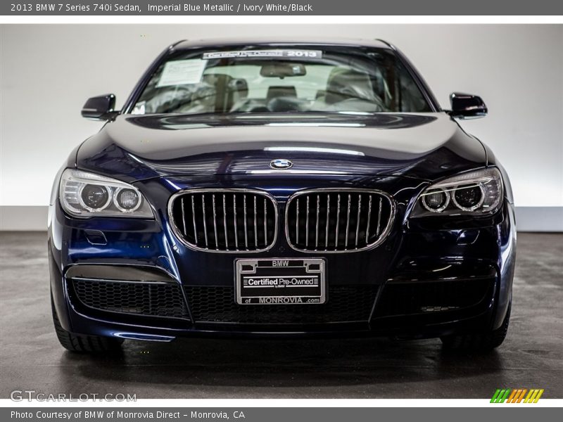 Imperial Blue Metallic / Ivory White/Black 2013 BMW 7 Series 740i Sedan