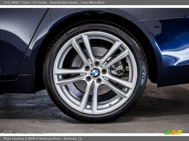 Imperial Blue Metallic / Ivory White/Black 2013 BMW 7 Series 740i Sedan